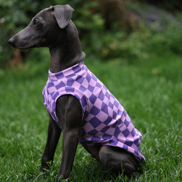 Purple Wavy Checkers Sol Shirt