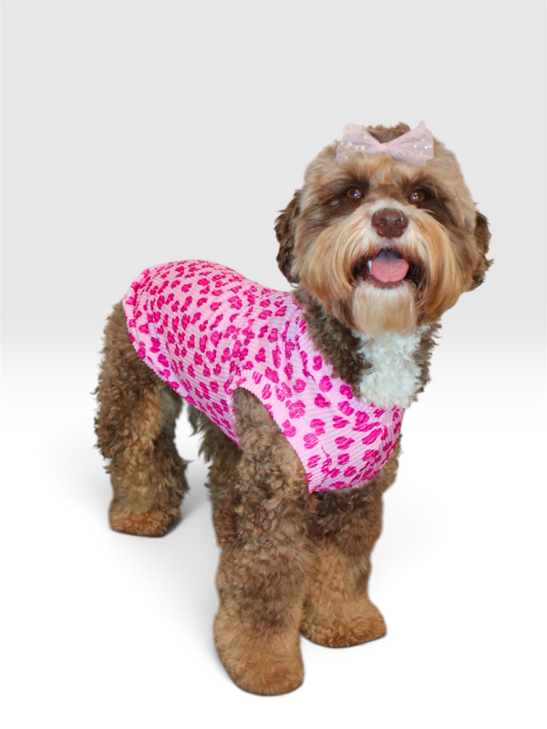 Bubblegum Leopard Ridge Shirt